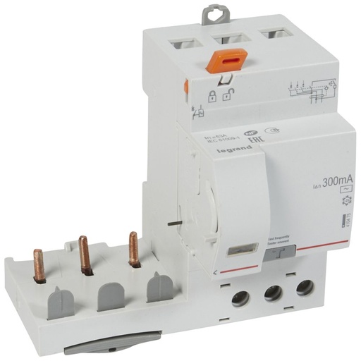 [PTG163.02147] LEGRAND 410475, Bloc diferential, 3P, 400 V, 63 A, 300 mA, tip AC, pentru 1 modul DX³