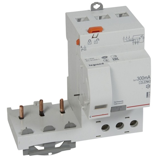[PTG163.02152] LEGRAND 410489, Bloc dif. adaptare DX³-șurub-3P-400 V-63 de tip A Hpi-300 mA disjunctor 1 modul/pol