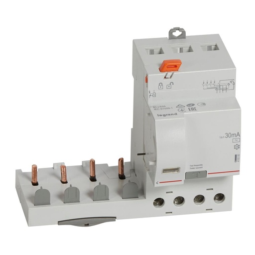 [PTG163.02155] LEGRAND 410500, Bloc diferential, 4P, 400 V, 63 A, 30 mA, Tip AC, pentru 1 modul DX³