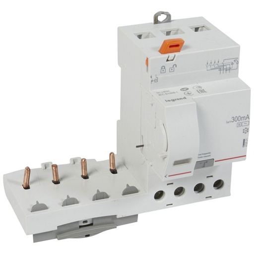 [PTG163.02161] LEGRAND 410521, Differential Block, 4P, 400 V, 63 A, 300 mA Selective, Type AC, 1 DX³ Module