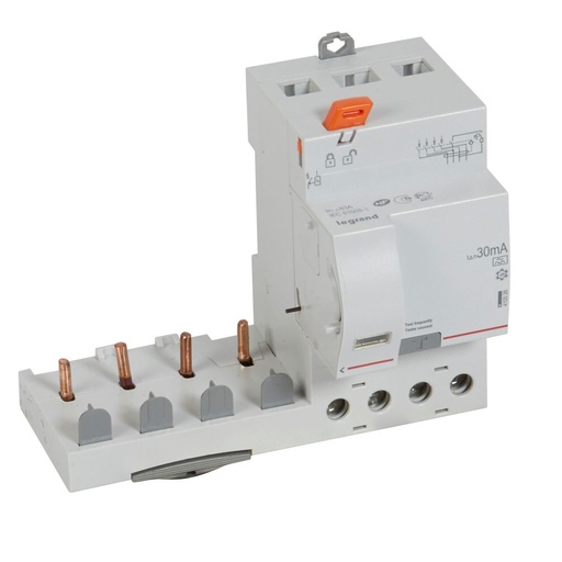 [PTG163.02164] LEGRAND 410526, Bloc diferential, 4P, 400 V, 63 A, 30 mA, tip A, pentru 1 modul DX³