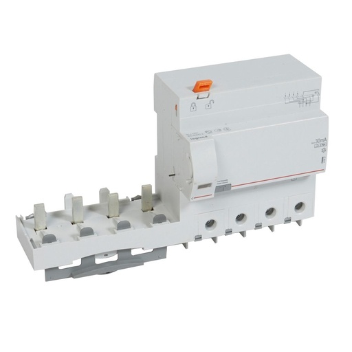 [PTG163.02186] LEGRAND 410637, Bloc diferential, 4P, 400 V, 125 A, 30 mA, tip Hpi, pentru disjunctoare 1.5 modul/pol DX³