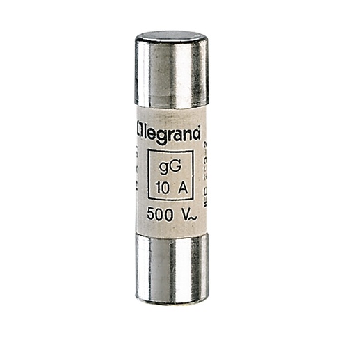 [PTG047.00109] LEGRAND 014310, Cartuș fuzibil cilindric tip gG 14 x 51, 10 A, Fără indicator