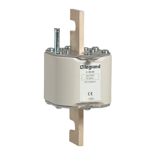 [PTG047.00256] LEGRAND 018580, Cartuș industrial cu lamă, gG, Mărime 4, Cu percutor, 630 A