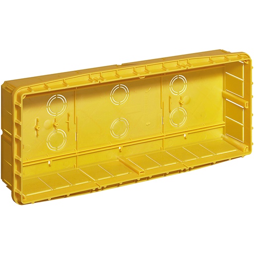 [PTG018.00362] BTICINO 16208, Doză de derivare încastrată, 387×154×69 mm, 3 compartimente, Cu capac și șuruburi