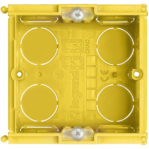 [PTG018.00370] BTICINO 502E, Special Italian Standard Device Box, Masonry, 2 Modules, Flush Mounting