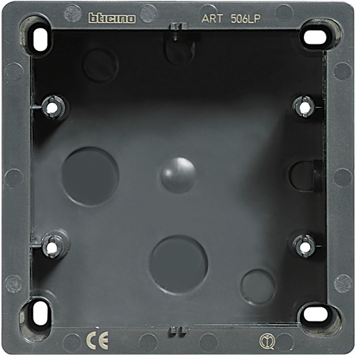 [PTG018.00384] BTICINO 506LP, Doză de perete Living, 3+3 module, Pentru sirenă internă și difuzie audio, Antracit