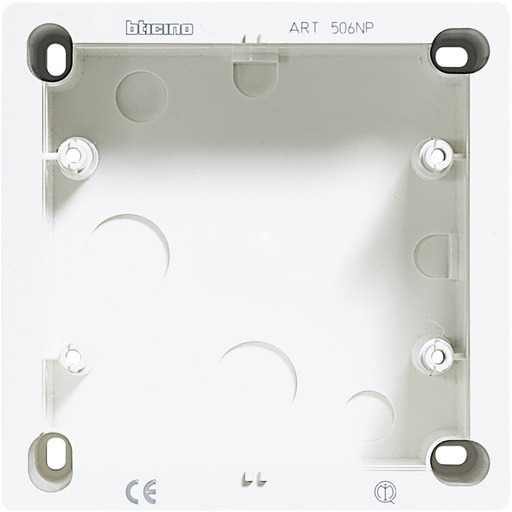 [PTG018.00385] BTICINO 506NP, Cadru aparent pentru sirenă sau difuzor Livinglight, Alb