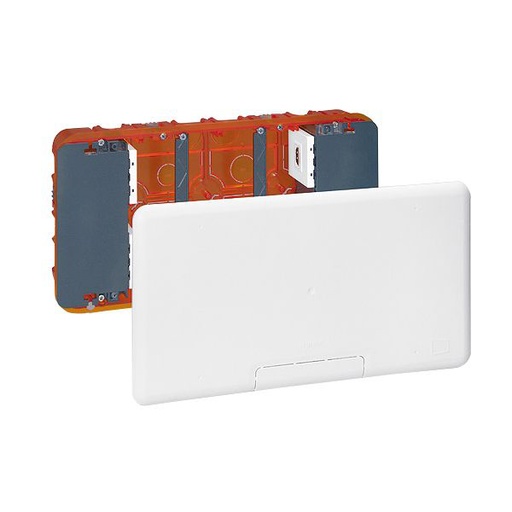 [PTG018.00446] LEGRAND 080195, Doză de derivare Batibox multimedia, Cu suport pentru 2×5 module, 285×142×50 mm, Cu capac