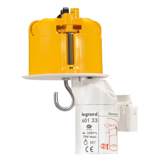 [PTG018.00493] LEGRAND 089337, Doză corp de iluminat Batibox, Perete uscat, Capac DCL, Pentru punct central