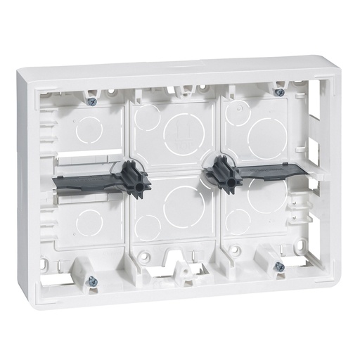 [PTG018.00550] LEGRAND 080276, Doză cu montaj aparent Mosaic, 2×6, 2×8 sau 2×3×2 module, Adâncime 46 mm