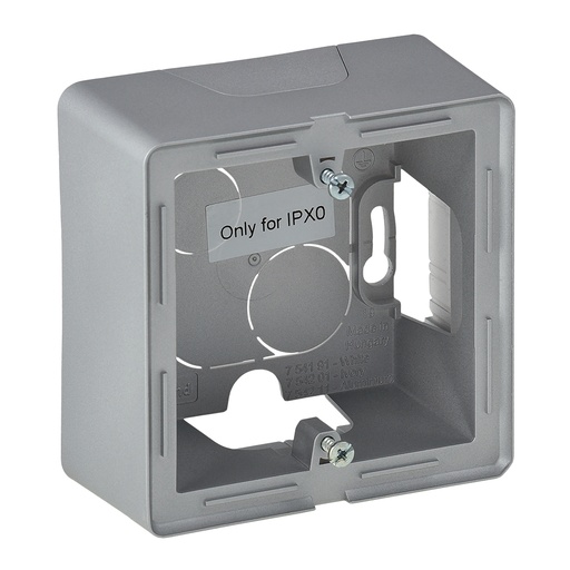 [PTG018.00571] LEGRAND 754211, Valena Life Surface Box, 1 Gang, 89×89×44.8 mm, Aluminium