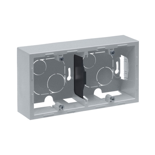 [PTG018.00586] LEGRAND 721395, Doză montaj aparent, 2 posturi, Aluminiu