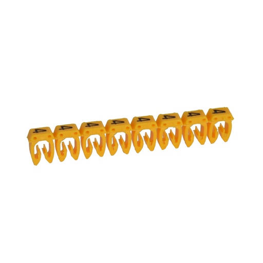 [PTG049.00082] LEGRAND 038104, Cab 3 Marker, for Cross-Section 0.15-0.5 mm², Number 4, Yellow