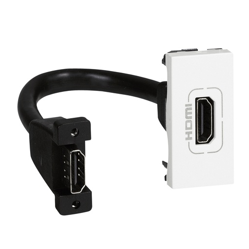 [PTG031.00101] LEGRAND 078778, Conector HDMI tip A, HDMI 1.4, 1 modul, Precablat, Alb