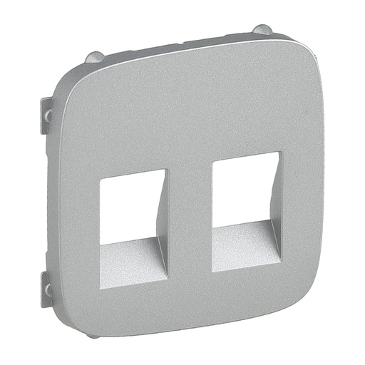 [PTG013.02259] LEGRAND 755377, Double Loudspeaker Socket Cover Valena Allure, Aluminium