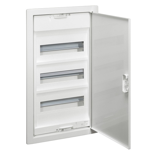 [PTG010.00454] LEGRAND 001443, Flush-Mounting Cabinet Nedbox, Metal Door White RAL9010, 3 Rows, 36+6 Modules