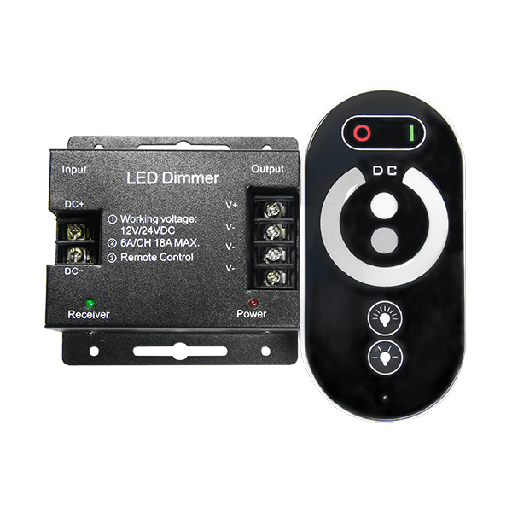 [PTG054.00177] ELMARK 99LEDDIMMER4, Variator de intensitate pentru bandă LED RF 12-24V (18A)