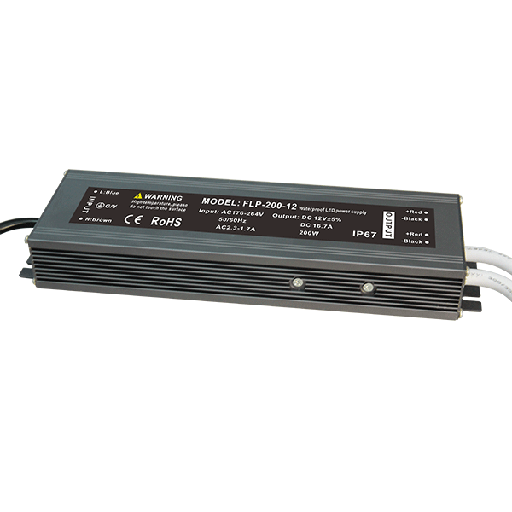 [PTG054.00286] ELMARK 9XSETDC200IP67, 200W 12V Waterproof LED Driver (IP67)