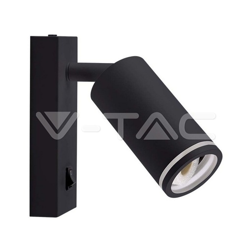 [PTG053.00010] V-TAC 10294, GU10 Wall Mounted Holder with Switch Black