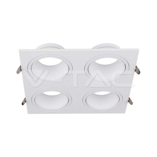 [PTG053.00011] V-TAC 23003, Suport GU10 4 Capete, Fier + PC, Alb