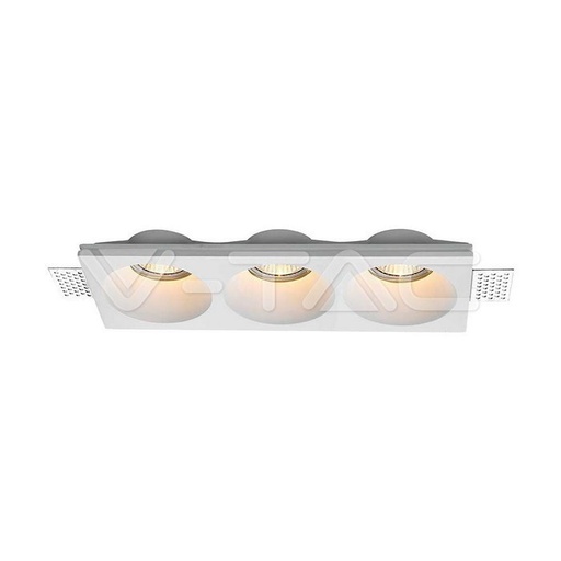 [PTG053.00031] V-TAC 6765, 3xGU10 Gypsum Holder Round White