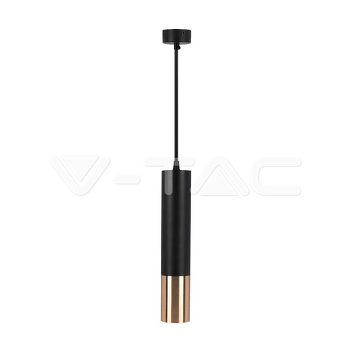 [PTG053.00046] V-TAC 6688, GU10 Pendant Light Black Gold Ø60x300 mm