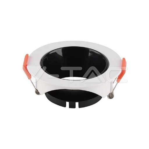 [PTG053.00065] V-TAC 6645, GU10 Holder Round White Frame Black Reflector