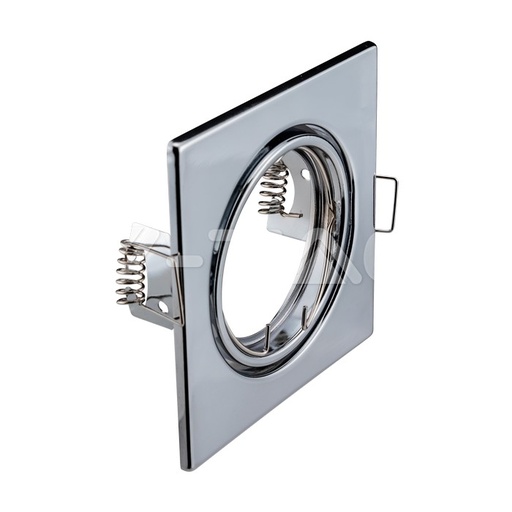 [PTG053.00108] V-TAC 8943, GU10 Holder Square Chrome (2 pcs/box)