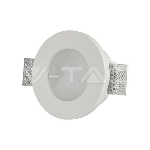 [PTG053.00148] V-TAC 3692, Ramă GU10 Gips Rotundă cu Sticlă Mată