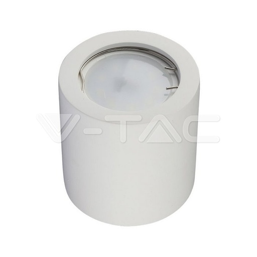[PTG053.00159] V-TAC 3665, Ramă GU10 Gips Rotundă Alb