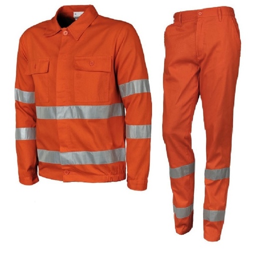 [PTG094.01162] Workwear With Pants, Reflective, Unisex, WARNING / ROAD
