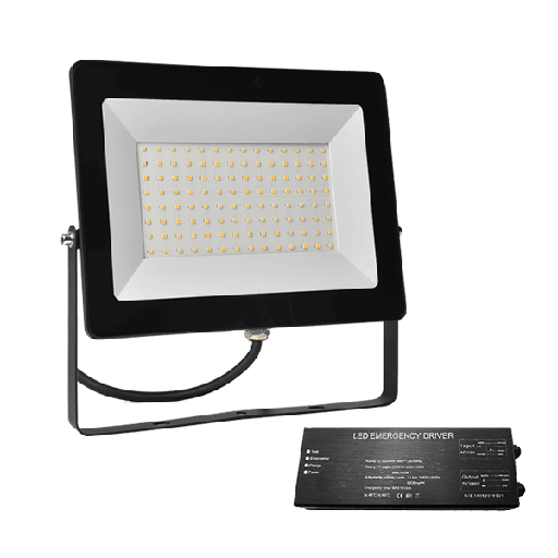 [PTG080.00471] ELMARK 98HELIOS100E, STELLAR HELIOS LED FLOODLIGHT 100W 5000-5500K+ EMERGENCY KIT
