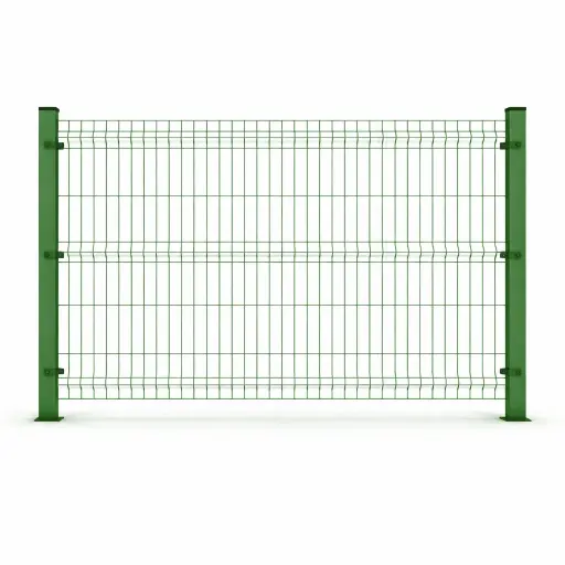 [PTG096.00053] 2D Wire Mesh Fence Panel, Galvanized, PVC Coated, 6/5/6 mm, Green