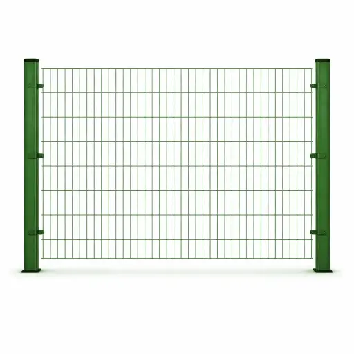 [PTG096.00065] 3D Wire Mesh Fence Panel, Galvanized, Painted, 3.5 mm, Green