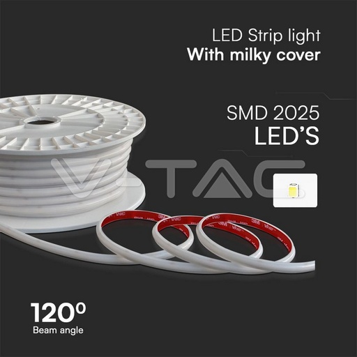 [PTG076.00939] V-TAC 23721, LED COB Strip Set LED12W 2025 286 3000K 50m/SET 220V