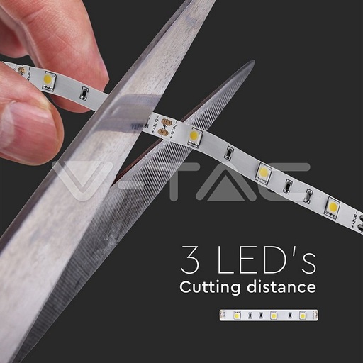 [PTG076.00953] V-TAC 212135, LED Strip SMD5050 30 LEDs 3000K IP20 6W/M