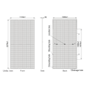 AE SOLAR, Meteor AE595CMD-144BDS, Black Bifacial n-Type TOPCon technology, PERC half-cut cells, 595Wp Solar Panel
