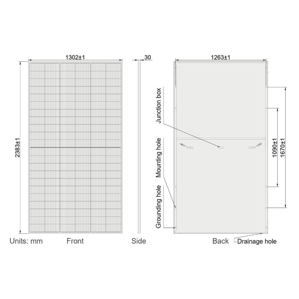 AE SOLAR, Meteor AE705CME-132, Black Monofacial n-Type TOPCon technology, Half-cut cells, 705Wp Solar Panel