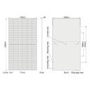 AE SOLAR, Meteor AE715CME-132, Black Monofacial n-Type TOPCon technology, Half-cut cells, 715Wp Solar Panel