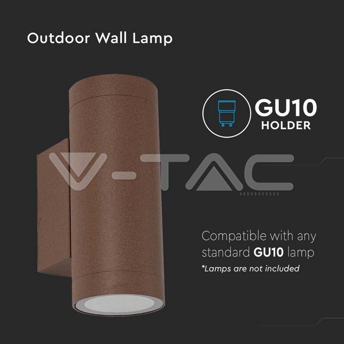 V-TAC 6819, GU10 Holder Round Rust Finish