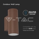 V-TAC 6819, GU10 Holder Round Rust Finish