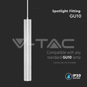 V-TAC 6780, GU10 Pendant Light White Ø60×500 mm