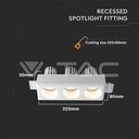 V-TAC 6776, 3xGU10 Gypsum Fitting Round White
