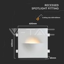 V-TAC 6768, G9 Gypsum Wall Holder White