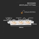 V-TAC 6765, 3xGU10 Gypsum Holder Round White