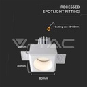 V-TAC 6761, GU10 Gypsum Holder Round White