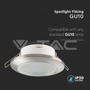 V-TAC 6700, GU10 Holder Round Satin Nickel
