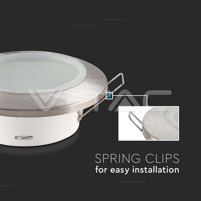 V-TAC 6700, GU10 Holder Round Satin Nickel