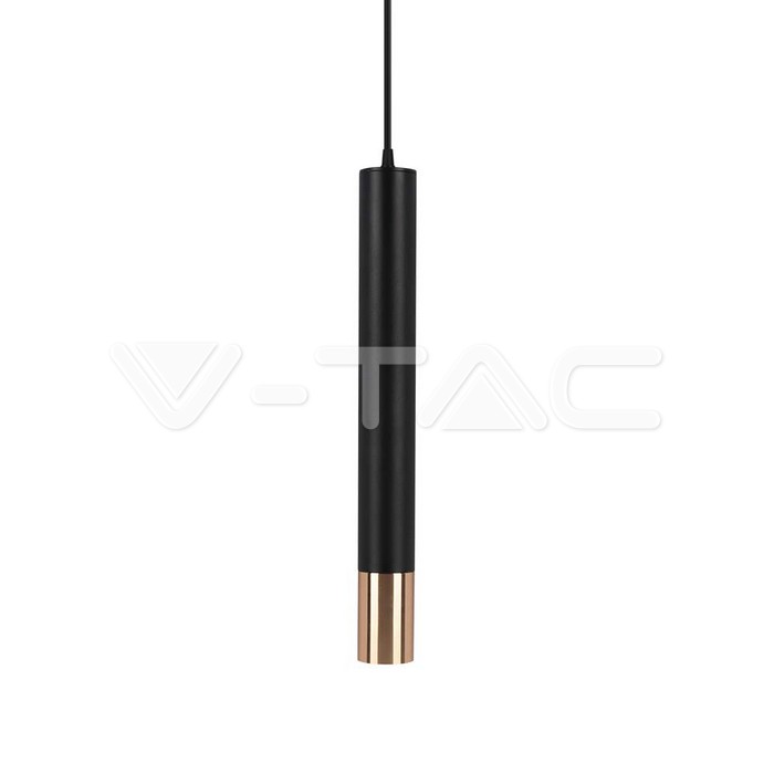 V-TAC 6689, GU10 Pendant Light Black Gold Ø60x500 mm